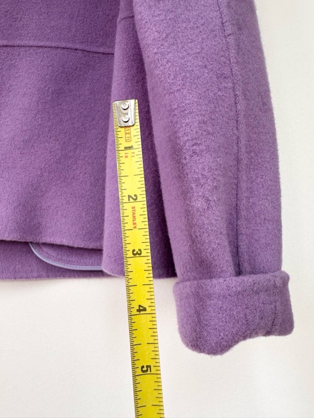 Eileen Fisher Lavender Open-Front Wool Blend Jacket - Picture 7 of 7